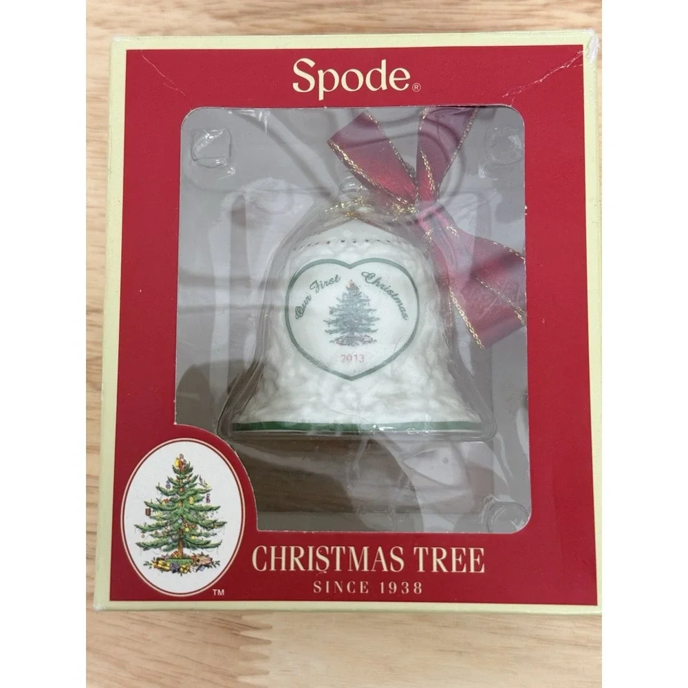 Spode Christmas Tree bell ornament 2013 New‎ In Box #9